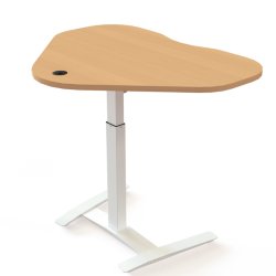 ConSet H�ve S�nkebord 117x90 - 501-9 - B�g bordplade - hvidt stel