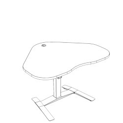 ConSet H�ve S�nkebord 117x90 - 501-9 - Hvid bordplade - hvidt stel