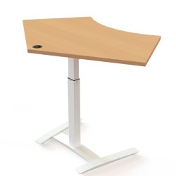 ConSet H�ve S�nkebord 138x92 - 501-9 - B�g bordplade - hvidt stel