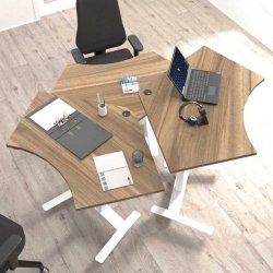 ConSet H�ve S�nkebord 138x92 - 501-9 - Valn�d bordplade - hvidt stel