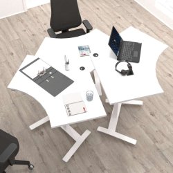 ConSet H�ve S�nkebord 138x92 - 501-9 - Hvid bordplade - hvidt stel
