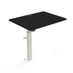 ConSet H�ve S�nkebord 80x60 - 501-9 - Sort bordplade - hvidt stel - v�gmonteret