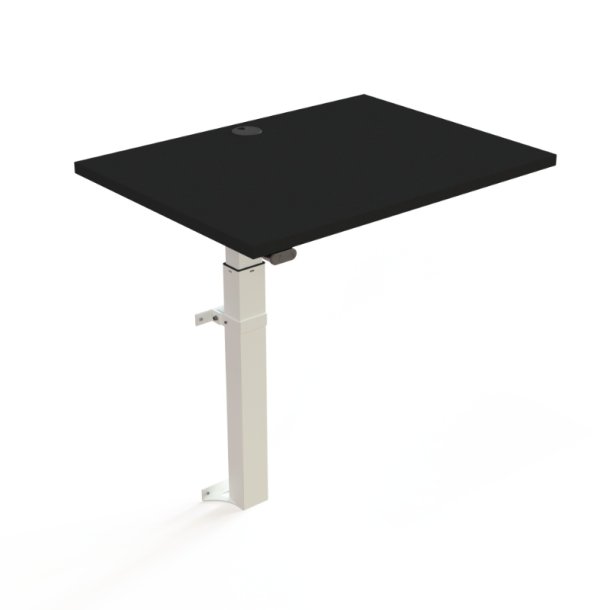 ConSet H�ve S�nkebord 80x60 - 501-9 - Sort bordplade - hvidt stel - v�gmonteret
