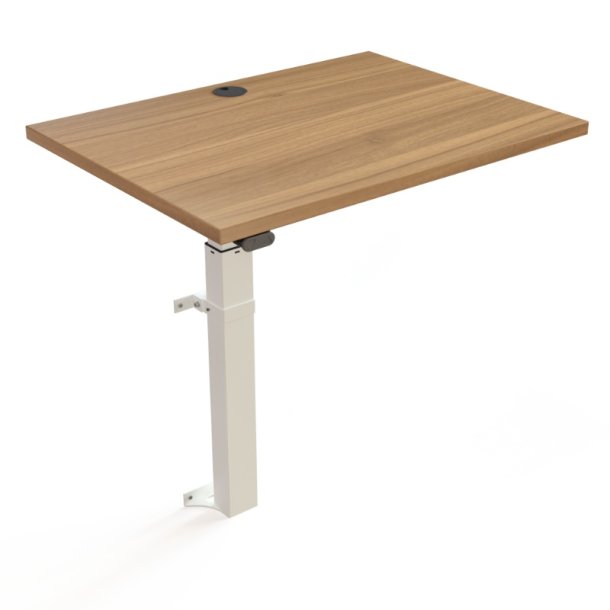 ConSet H�ve S�nkebord 80x60 - 501-9 - Valn�d bordplade - hvidt stel - v�gmonteret