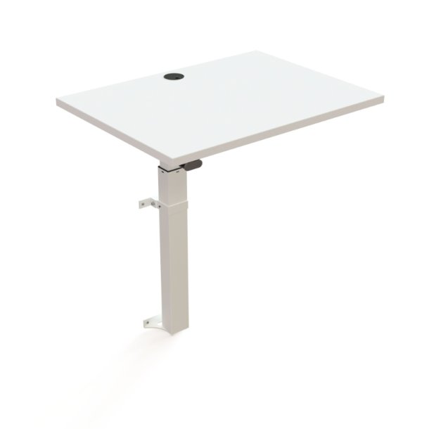 ConSet H�ve S�nkebord 80x60 - 501-9 - Hvid bordplade - hvidt stel - v�gmonteret