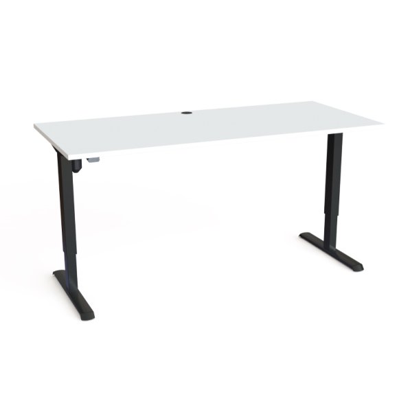 ConSet Hve Snkebord 180x80 - 501-33 - hvid bordplade - Sort stel