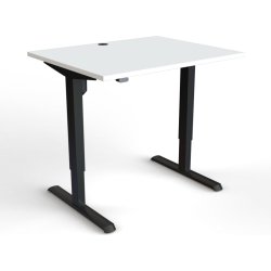 ConSet Hve Snkebord 100x80 - 501-33 - hvid bordplade - Sort stel