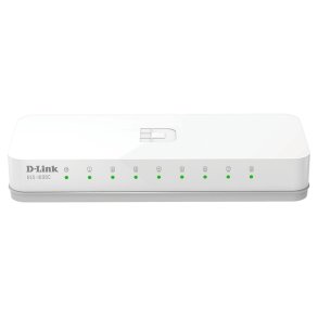 D-Link Umanaged Fast Ethernet Switch med 8 porte og Energy Efficient-teknologi