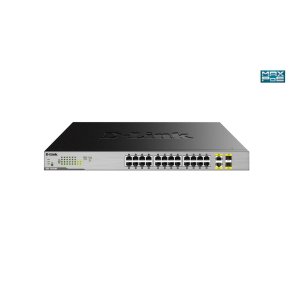 D-Link 24-Port Gigabit PoE Switch med 2 Combo-porte og 52 Gbit/s kapacitet