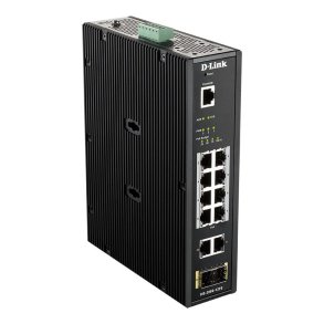 D-Link 12-Port L2 Industrial Smart Managed Switch med 8x PoE 240W og 2x SFP