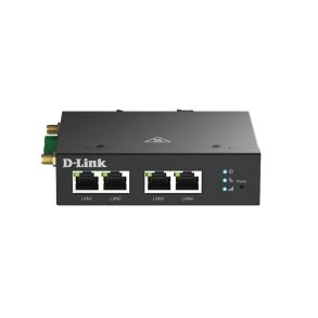 D-Link 4G LTE M2M VPN Router - industriel DIN-skinne router med Fast Ethernet