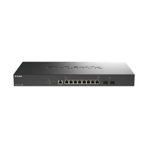 D-Link DXS-1210-10MP/E Managed L2+ 10G switch med 8 porte og PoE