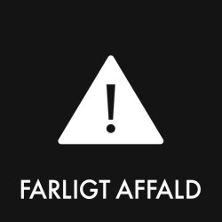 Piktogram - Sampak - sorte - til inde og ude - 6x6 cm - 10 stk. - Dansk affalds Forening