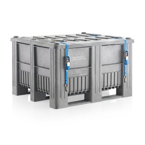 Craemer CB1 pallekar 470 L - UN Godkendt - 1200x800x740mm - Lys gr - Med lg/Bnd