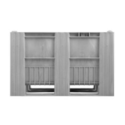 Craemer CB1 pallekar 470 L - 1200x800x740mm - Lys gr - 3 meder