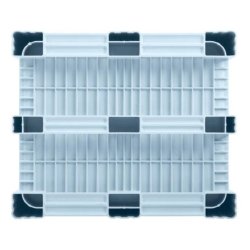 Craemer CB3 pallekar 610 L - 1200x1000x740mm - Lys Bl - 3 meder