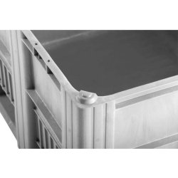 Craemer CB3 pallekar 610 L - 1200x1000x740mm - Lys gr - 3 meder