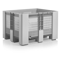 Craemer SB3 pallekar perforeret - 610 L - 1200x1000x790mm - Lys gr - 3 meder