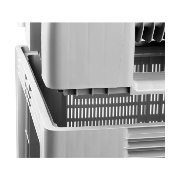 Craemer SB3 pallekar perforeret - 610 L - 1200x1000x790mm - Lys gr - 3 meder