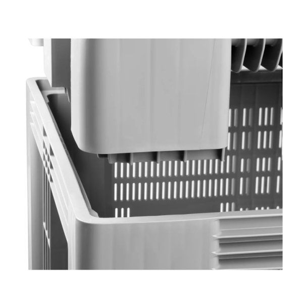 Craemer SB3 pallekar perforeret - 610 L - 1200x1000x790mm - Lys gr - 9 fdder