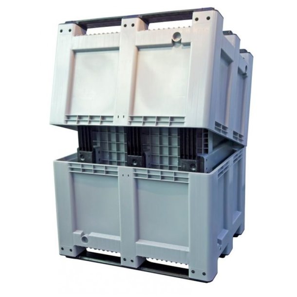 Europlast Pallekar 610L CTR3 - 1200x1000x740mm - Rd - 3 meder