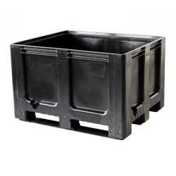 Europlast Pallekar 610L CTR3 - 1200x1000x760mm - Sort - ECO - 3 meder