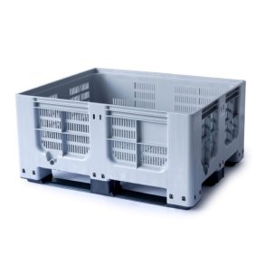 Europlast Pallekar 400L CTS Perforeret - 1200x1000x580mm - Lys Gr - 3 meder