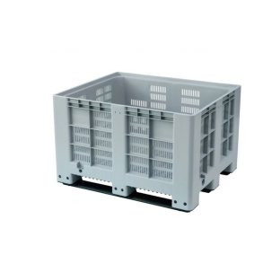 Europlast Pallekar 610L CTR Perforeret - 1200x1000x760mm - Lys Gr - 3 meder