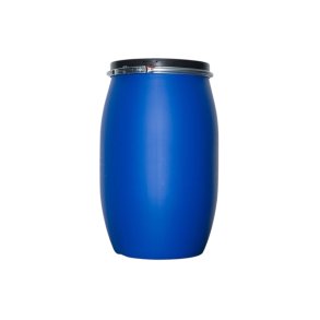 Menke plasttnde med lg og spndebnd - 120 Liter bl