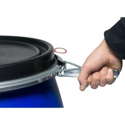 Menke plasttnde med lg og spndebnd - 120 Liter bl