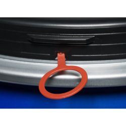 Menke plasttnde med lg og spndebnd - 120 Liter bl