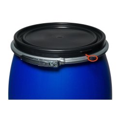 Menke plasttnde med lg og spndebnd - 120 Liter bl