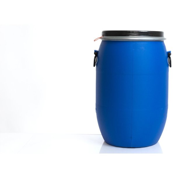 Menke Plasttnde med lg, hndtag og spndebnd - 60L bl