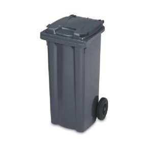 Kliko 120 Liter udendrs affaldsbeholder p hjul - gr