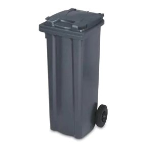 Kliko 140 Liter udendrs affaldsbeholder p hjul - gr