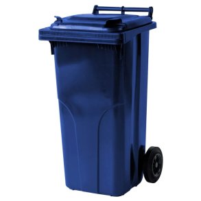 Europlast 140 Liter udendrs affaldsbeholder p hjul - bl
