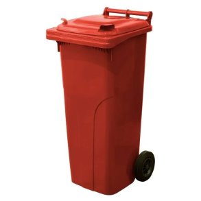 Europlast 140 Liter udendrs affaldsbeholder p hjul - rd