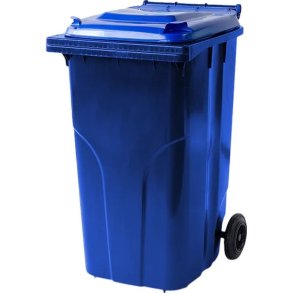 Europlast 240 liter udendrs affaldsbeholder p hjul - bl