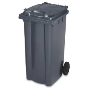 DTE 360 liter udendrs affaldsbeholder p hjul - gr