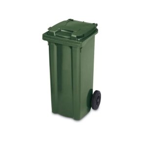 Kliko 80 liter udendrs affaldsbeholder p hjul - grn