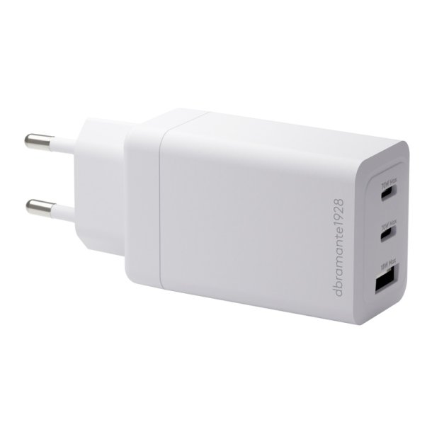 Dbramante1928 EU V�goplader 2x USB-C 70W + 1x USB-A - Hvid