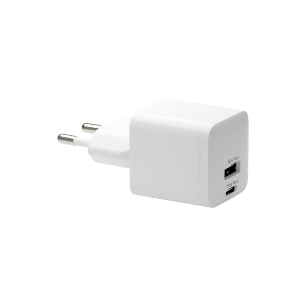 dbramante1928 re-charge EU V�goplader- USB-C 30W+USB-A 18W-W Indend�rs Vekselstr�m Hvid