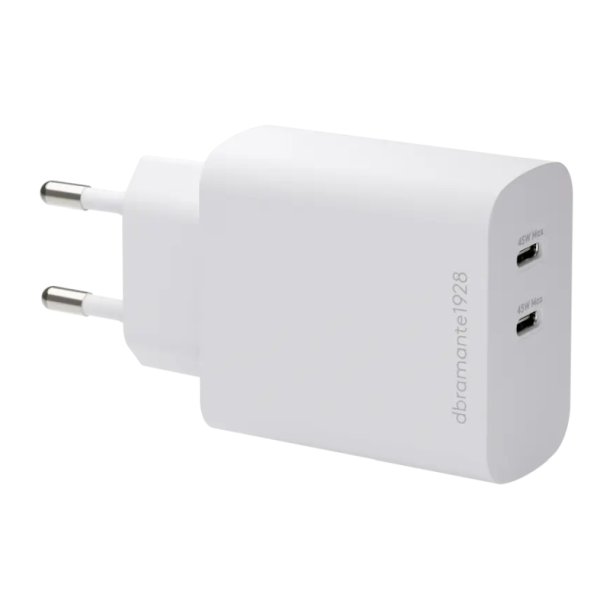 dbramante1928 EU v�goplader - 2xUSB-C 45W - WHT