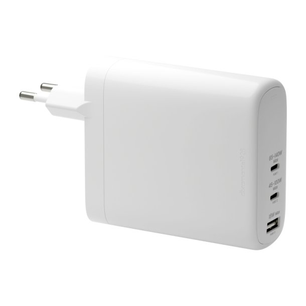 dbramante1928 re-charge EU V�goplader- USB-C 140W+100W+18W-W Indend�rs Vekselstr�m Hvid