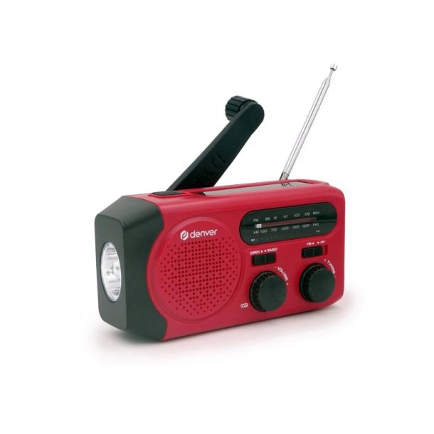 Denver n�dradio SCR-2010 - Lygte, H�ndsving og solpanel