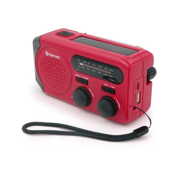 Denver n�dradio SCR-2010 - Lygte, H�ndsving og solpanel