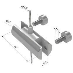 Display Sidegreb 2-vejs til akryllommer - mgler stlwire system