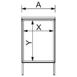 Display Gadeskilt - Alu-line A0 - Dobbelt side A-skilt - antirefleks