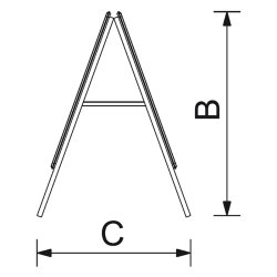 Display Gadeskilt - Alu-line A0 - Dobbelt side A-skilt - antirefleks