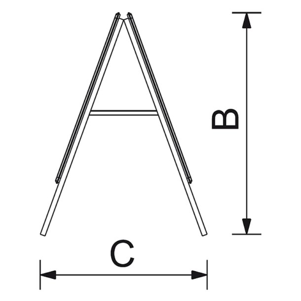Display Gadeskilt - Alu-line A0 - Dobbelt side A-skilt - antirefleks